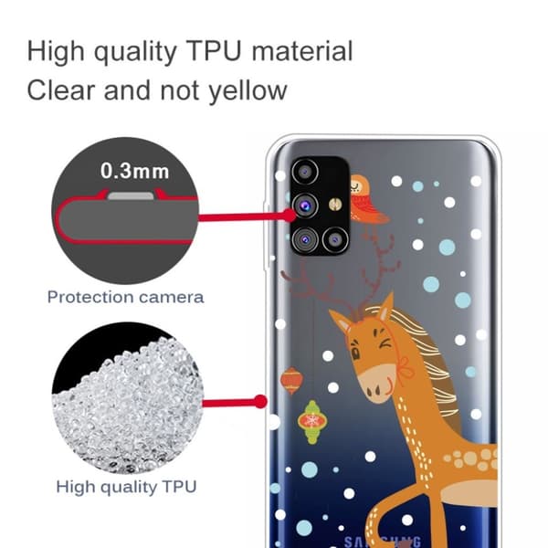 Juletaske til Samsung Galaxy M51 - Hest Brown