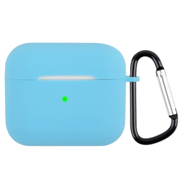 AirPods silicone case with carabiner - Sky Blue Blue