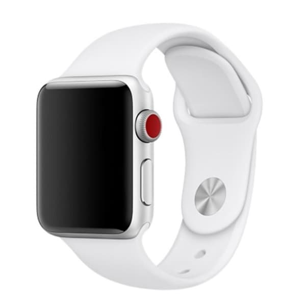 Apple Watch Series 4 44mm blødt silikone Urrem - Hvid White