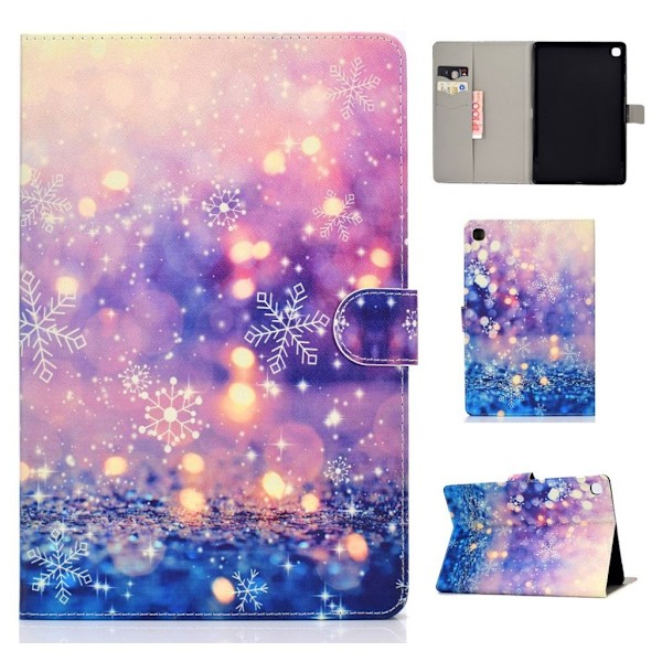 Samsung Galaxy Tab A 10.1 (2019) mønster læder etui - Lys og Snefnug Multicolor