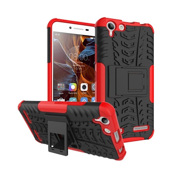 Lenovo K5 hybridcover med kickstand - Rød Red