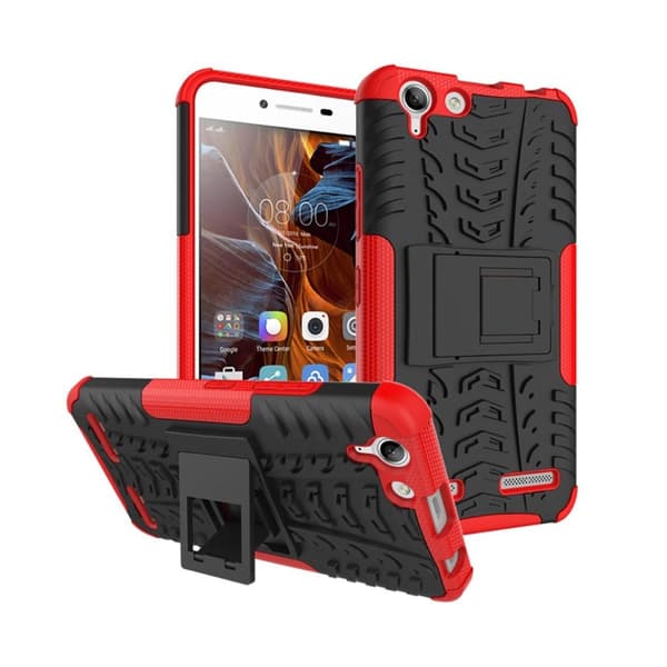Lenovo K5 hybriddeksel m. stand - Rød Red