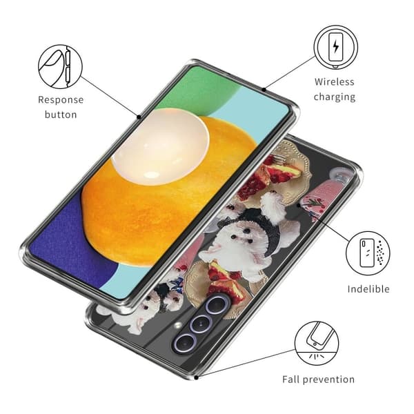 Deco Samsung Galaxy A54 Suojakotelo - Koira / Dessert White