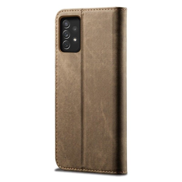 Jeans Samsung Galaxy A73 flip etui - Khaki Brown