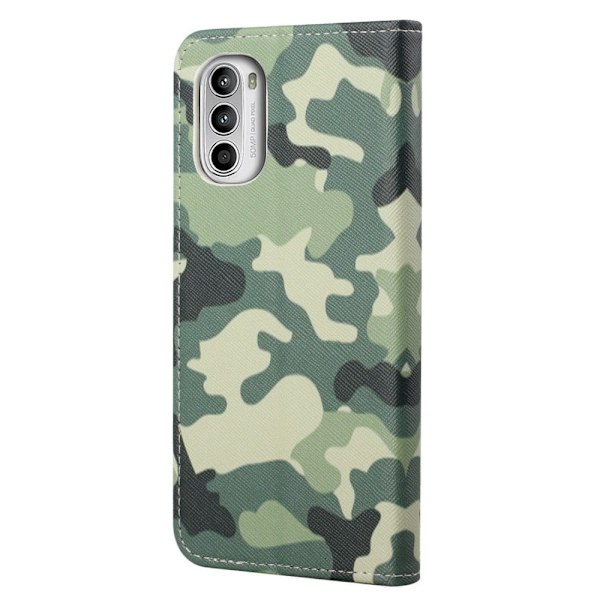 Wonderland Motorola Moto G52 flip etui - Camouflage Green