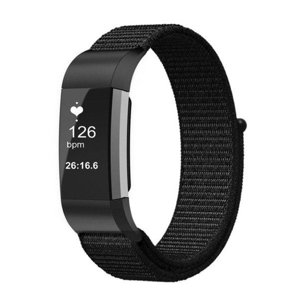 Fitbit Charge 2 nylon watch band - Black Svart