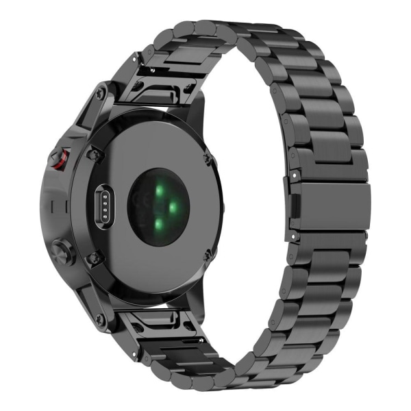 Garmin Fenix 7 / 6 / 5 ruostumattomasta teräksestä valmistettu ranneke - Musta Black