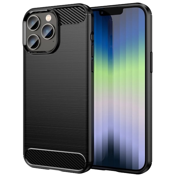 Carbon Flex Etui iPhone 14 Pro - Svart Black