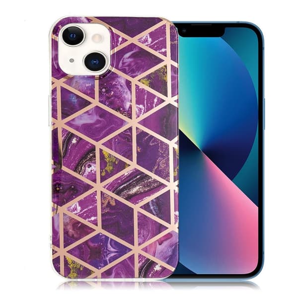 Marmormotiv iPhone 13 Mini skal - Lila Lila