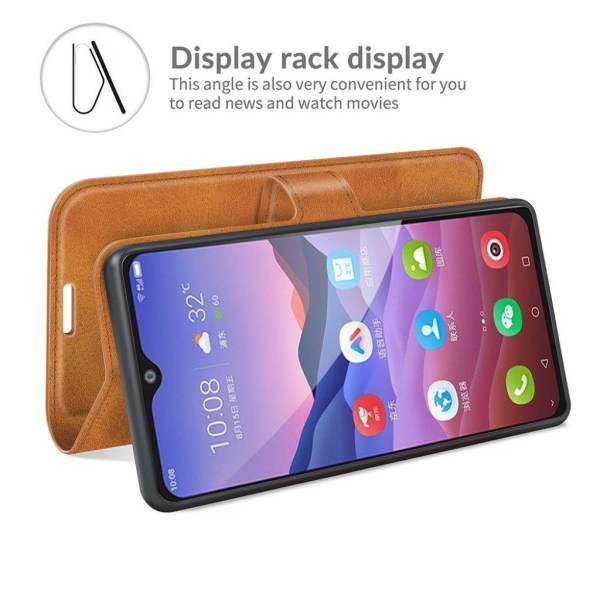 Lompakko Nahkakotelo For ZTE Blade V2020 Smart - Oranssi Orange