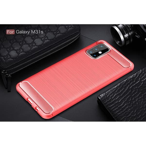 Carbon Flex Samsung Galaxy M31s skal - Röd Röd