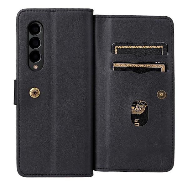 Samsung Galaxy Z Fold4 fodral med 10 fickor - Svart Svart