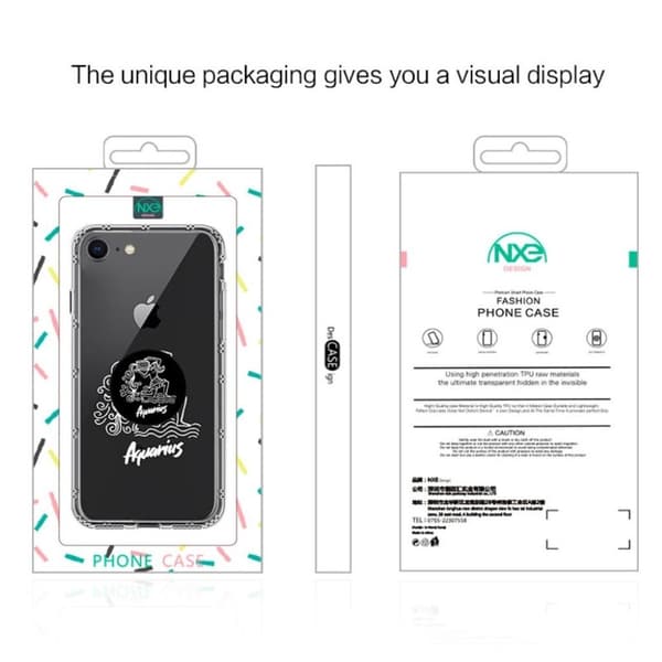 NXE iPhone 7 og 8 Deksel laget av plastikk og silikon - Vannmannen White