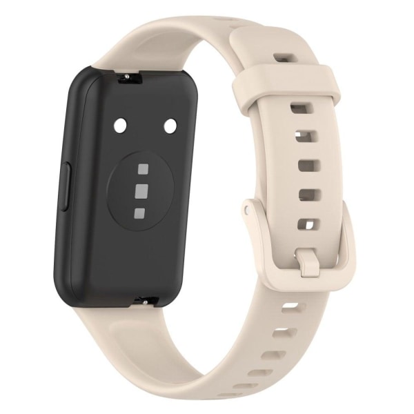 Huawei Band 7 silicone watch strap - Ivory White Vit