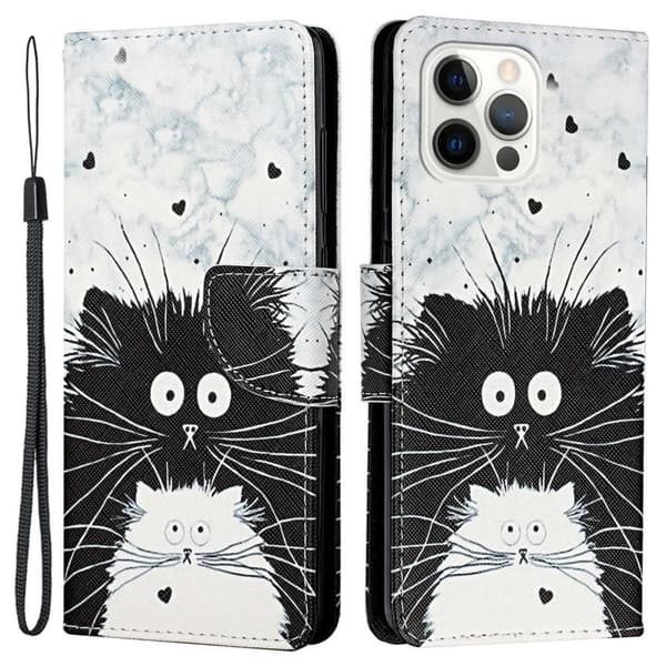 Wonderland iPhone 14 Pro Max Flippetui - To Katter White
