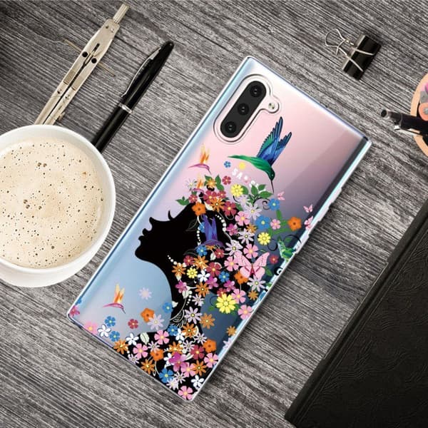 Deco Samsung Galaxy Note 10 cover - Smuk pige Multicolor