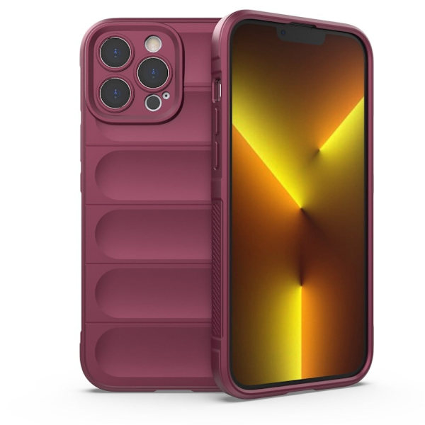 Mjukt greppformat iPhone 13 Pro Max skal - Röd Röd