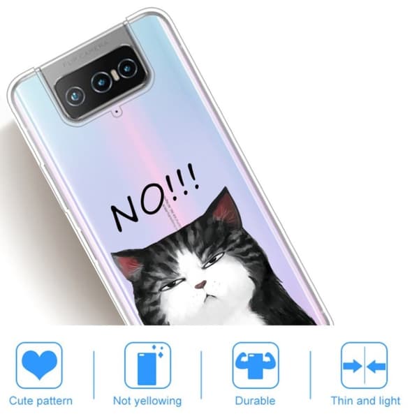 Deco Asus Zenfone 7 Pro skal - Katt Svart