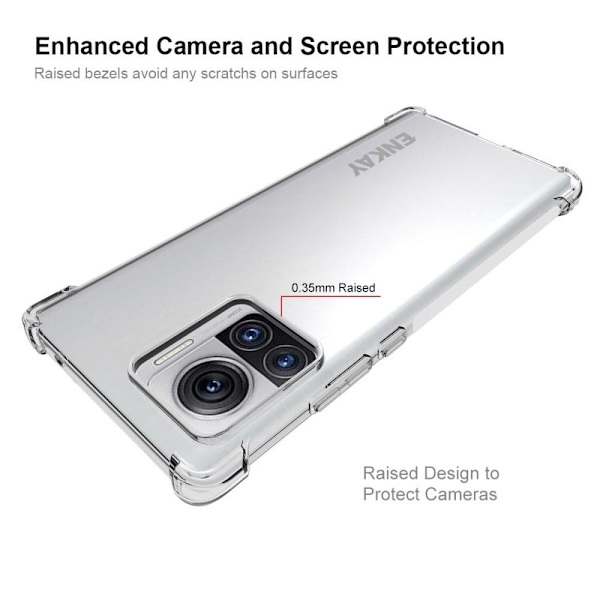 Enkay Clear Drop-proof Fodral till Motorola Edge 30 Ultra / Moto X30 Pro Transparent