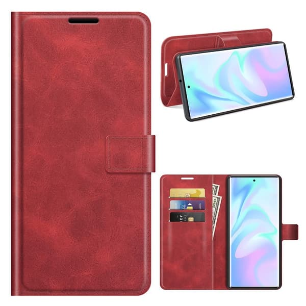 Wallet-style Læder Etui til Zte Axon 30 Ultra 5g - Rød Red
