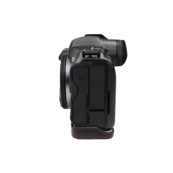 Canon EOS R5 / R6 læder halvkropsbetræk - Sort Black