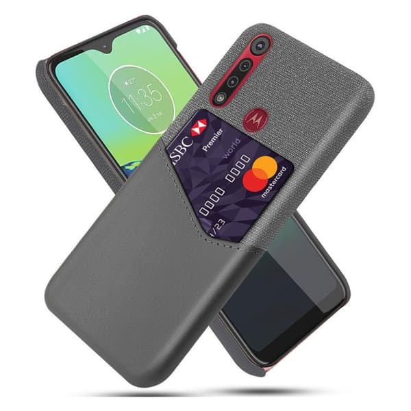 Bofink Motorola Moto G8 Play Card cover – Grå Silver grey