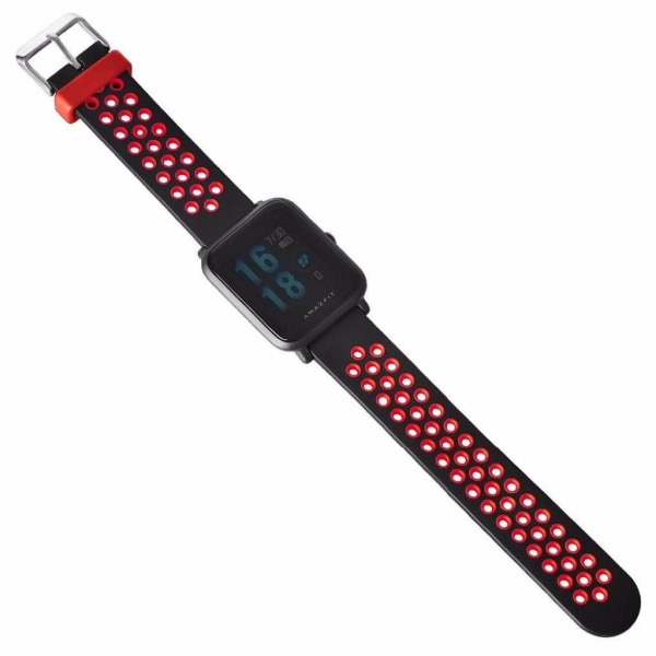 Amazfit GTS two-color silicone watch band - Black / Red