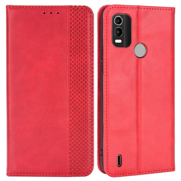 Bofink Vintage Nokia C21 Plus lærveske - Rød Red