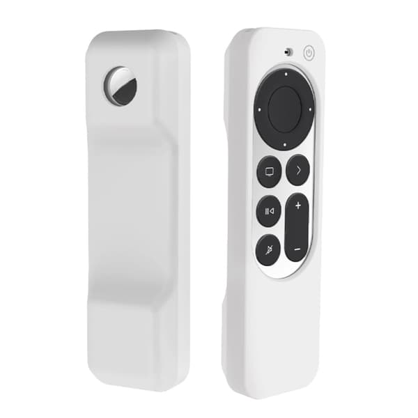 Apple TV 4K (2021) fjärrkontroll / AirTag silikonöverdrag - Vit Vit