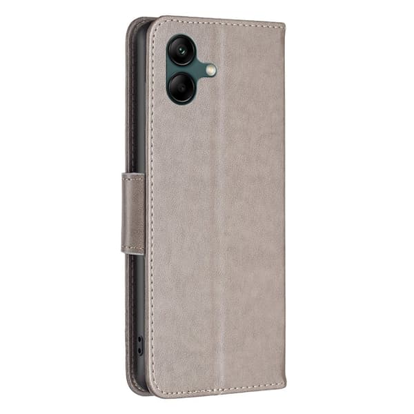 Butterfly Samsung Galaxy A04 Flippetui - Grå Silver grey