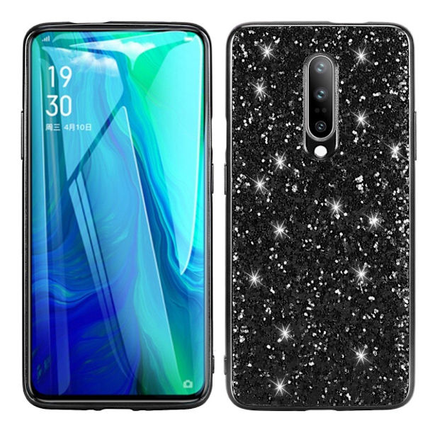Glitter OnePlus 8 Cover - Sort Black