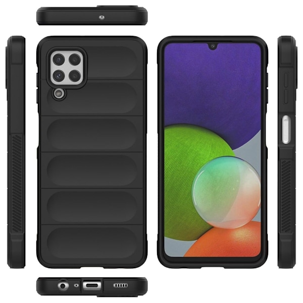 Blødt grebsformet cover til Samsung Galaxy A22 4G - Sølv/Grå Silver grey