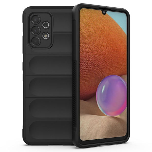Blødt grebsformet cover til Samsung Galaxy A32 - Sort Black