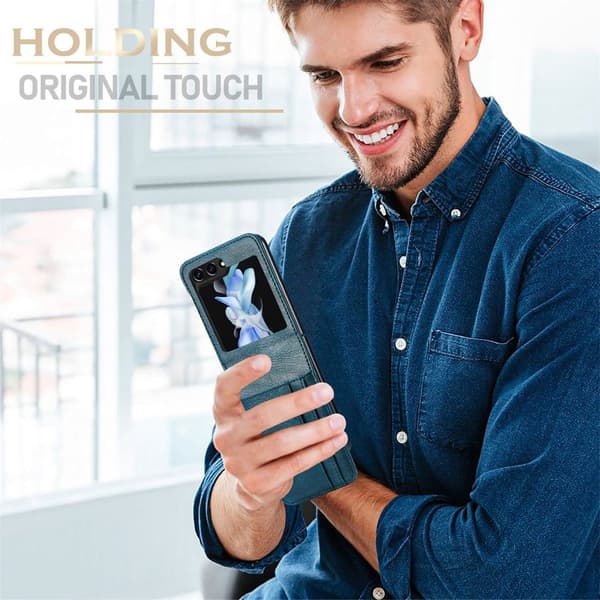Samsung Galaxy Z Flip5 lædercover - Rød Red
