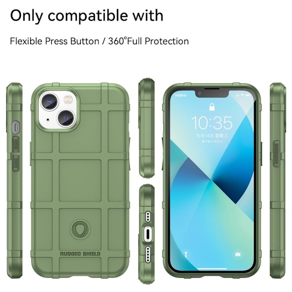 Rugged Shield iPhone 14 skal - Grön Grön