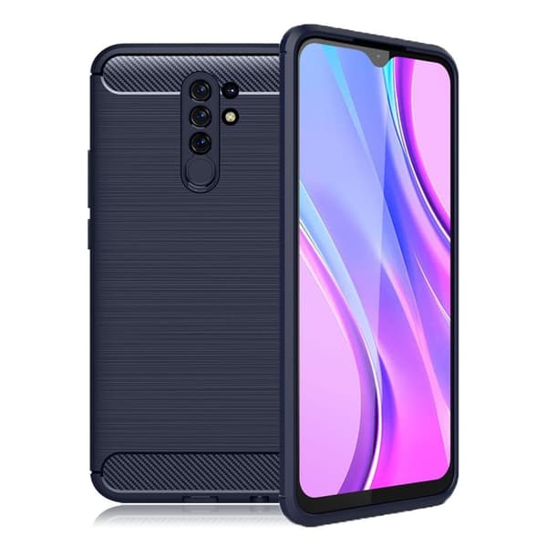 Carbon Flex Suojakotelo Xiaomi Redmi 9 - Sininen Blue