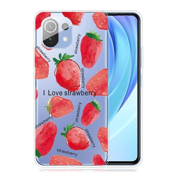 Deco Xiaomi Mi 11 Pro Etui - Jordbær Red