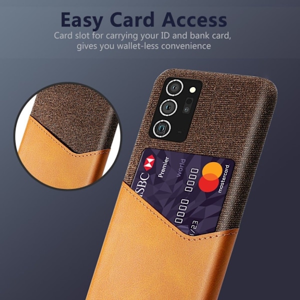Bofink Samsung Galaxy Note 20 Ultra korttikotelo - Ruskea Brown