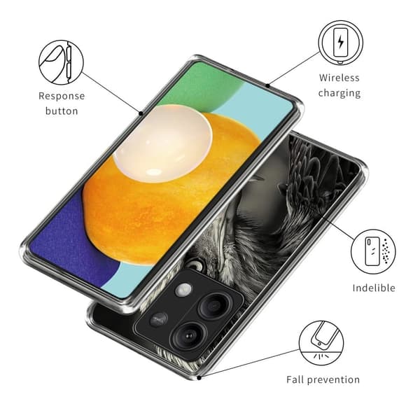 Deco Xiaomi Redmi Note 13 5G  kotelot - Tyyli K Silver grey