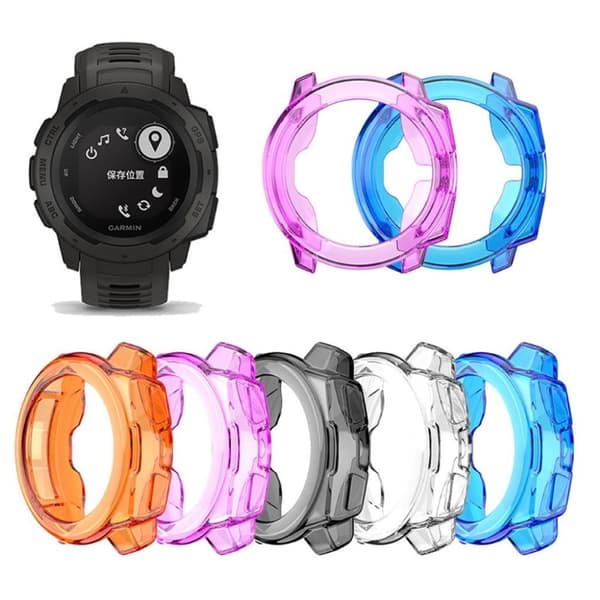 Garmin Instinct läpinäkyvä TPU-suojus - Violetti Purple