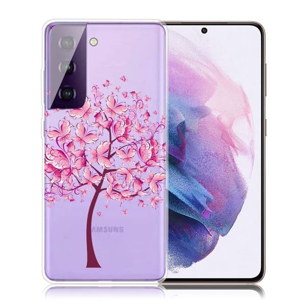 Deco Samsung Galaxy S21 FE skal - Blommigt Träd Rosa