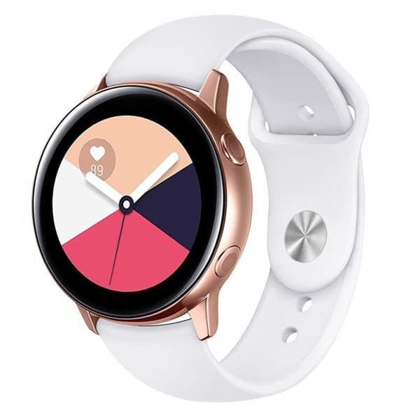 Samsung Galaxy Watch Active 20 mm holdbar urrem - hvid White