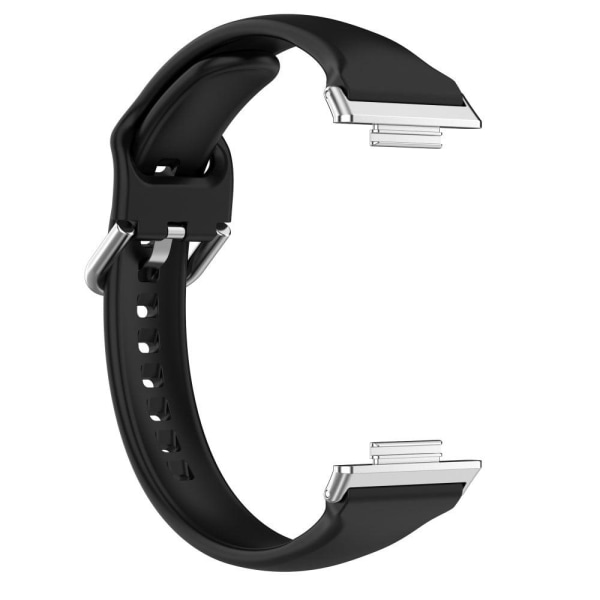 Simple silicone watch strap for Huawei Watch Fit 2 - Black Svart