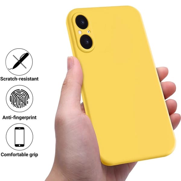 Matte Liquid silikone cover til Sony Xperia 5 V - Gul Yellow
