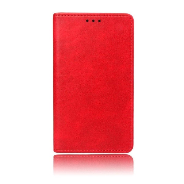 Crazy Horse iPhone Xs Max læder flip cover - Rød Red