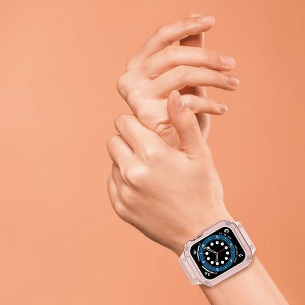 Apple Watch (45 mm) fleksibel urrem - Lyserød / Lyserød Rose Pink
