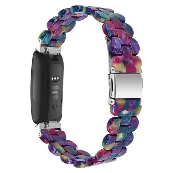 Fitbit Inspire 2 / Inspire HR oval resign-klokkerem - Lilla / Grønn Multicolor