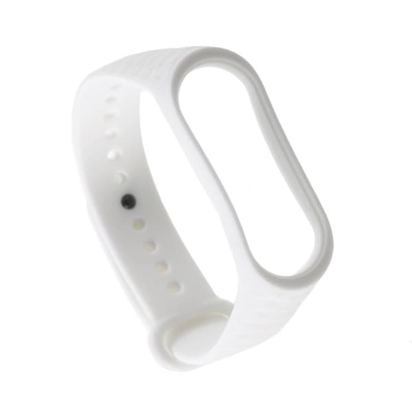 Xiaomi Mi Band 3 klockarmband romb textur sport silikon - Vit Vit