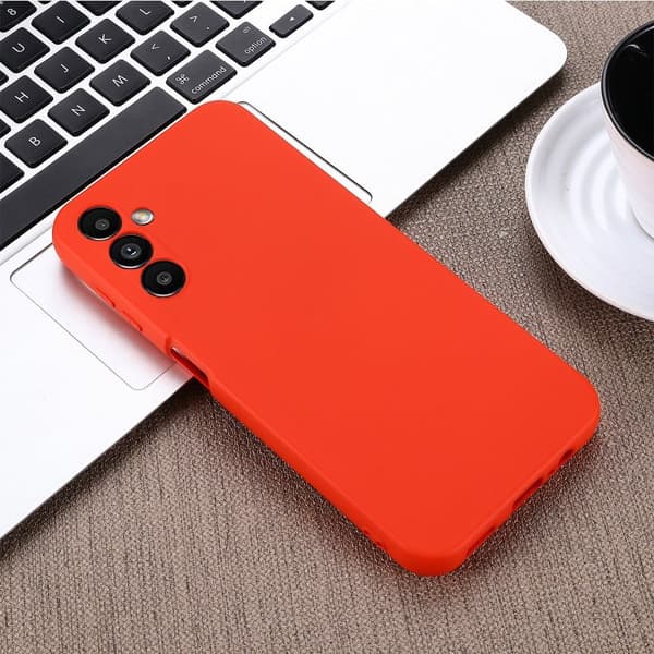 Matt flytende silikondeksel for Samsung Galaxy A14 - Rød Red
