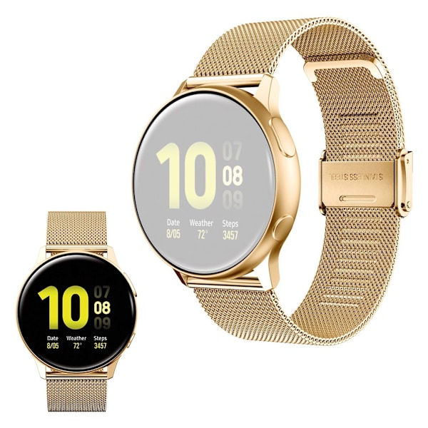 Urrem i rustfrit stål til Samsung Galaxy Watch Active 2 - 44mm / Watch Active - Guld Gold